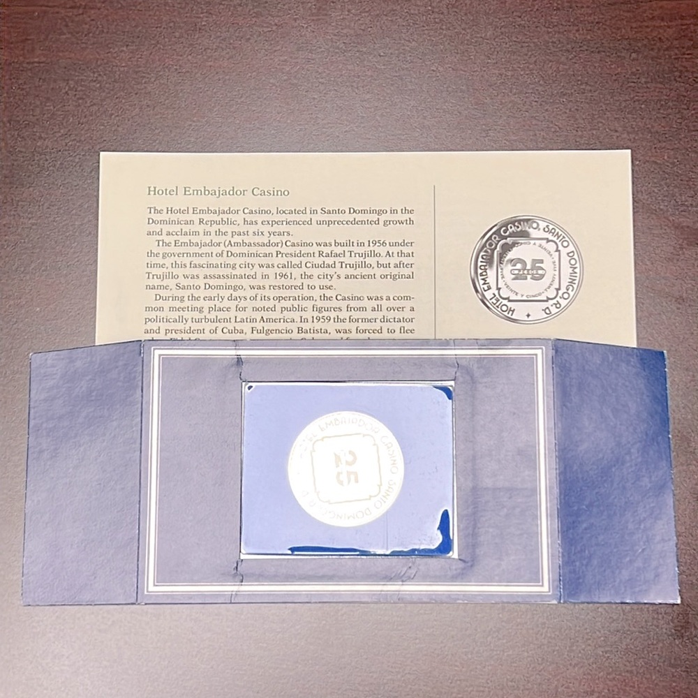 The Franklin Mint Hotel Embajador Casino gaming coin